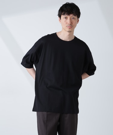 WEB限定／Anti Soaked(R)  汗染み防止 クルーネック ビッグシルエットTシャツ