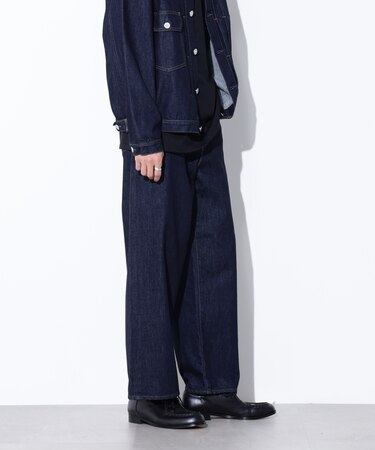 AUTHENコラボ SILKNIZED DENIM ワイドレッグ(セットアップ可)