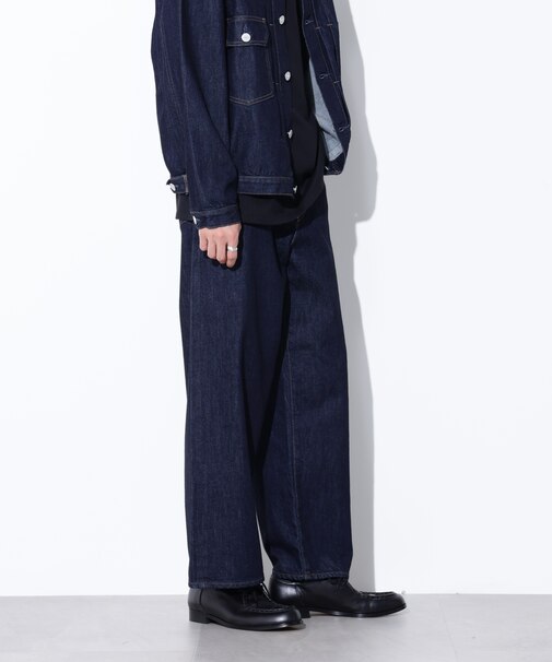 AUTHENコラボ SILKNIZED DENIM ワイドレッグ(セットアップ可)