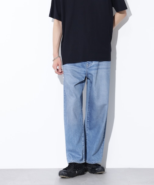 AUTHENコラボ SILKNIZED DENIM ワイドレッグ(セットアップ可)