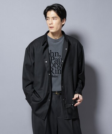 トリプルステッチ パールドットオーバーシャツ