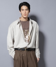 トリプルステッチ パールドットオーバーシャツ