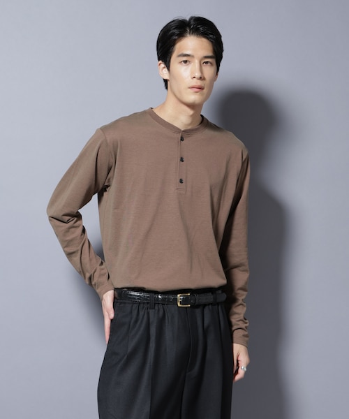 ソラーロライトストレッチヘンリーネックTシャツ 長袖｜ナノ