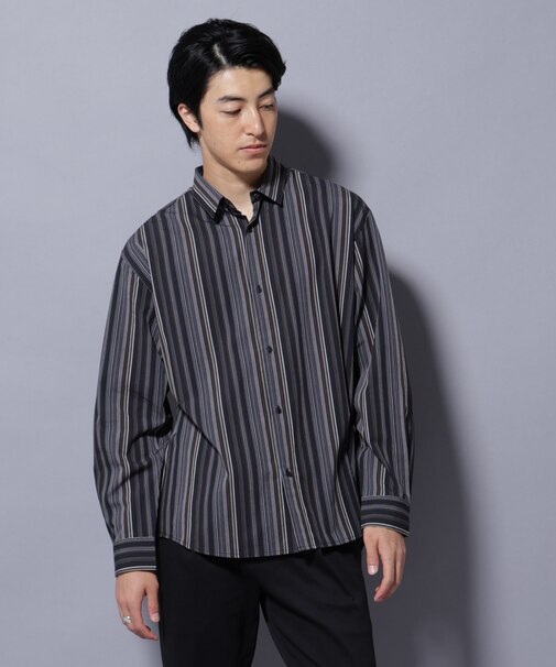 ランダムストライプシャツ 長袖