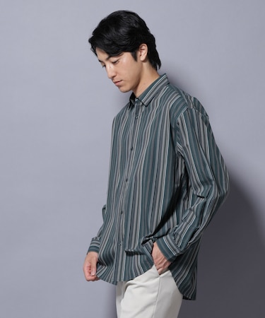ランダムストライプシャツ 長袖