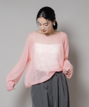 モヘヤ混天竺シアーニット