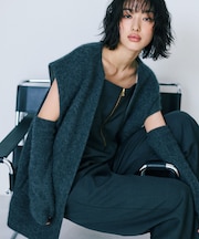 ウォッシャブルフォックスリバーニットジレ