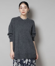 ウォッシャブルフォックスクルーワイドニットプルオーバー