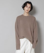ウォッシャブルフォックスクルーワイドニットプルオーバー