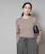 CICA&UVカット加工クルーネックリブニット