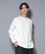 「NJ/CLUB」モクロディ ボートネック サイドスリットTシャツ