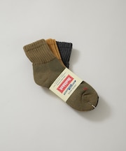 Healthknit／シンカーカラー無地 ソックス 3足セット