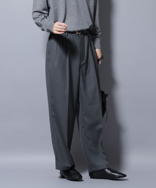 大人のワイドパンツ」ドライギャバワイドイージースラックス｜ナノ