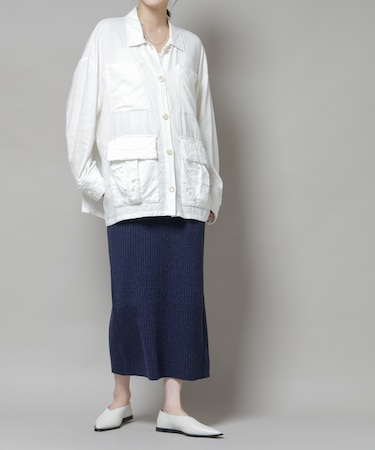 メランジリブタイトスカート(セットアップ可)