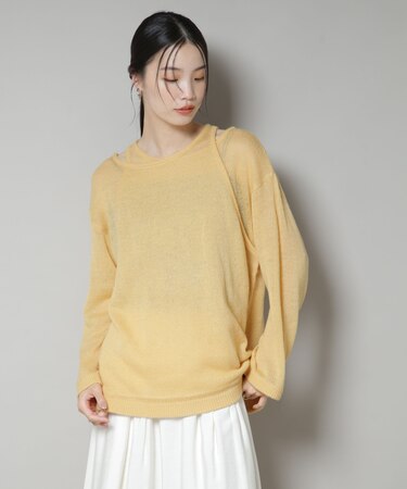 アメスリレイヤードデザインニット