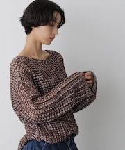 「STEVELOUR」シャイニーレースニットトップス