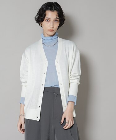 毛玉レスニット2wayカシュクールカーディガン