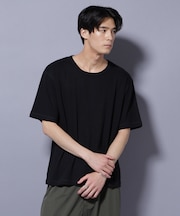 NORMANBROS／NORMANBROS別注 テレコUネックTシャツ 半袖