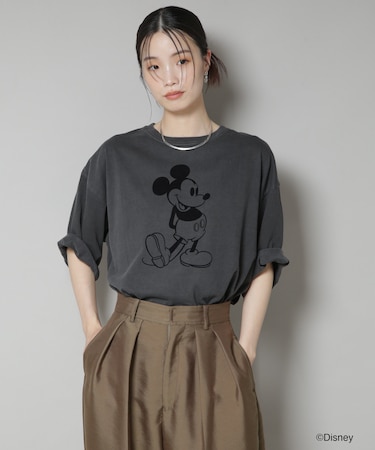 GOOD ROCK SPEED／ MICKEY MOUSE ／Tshirts Chacoal