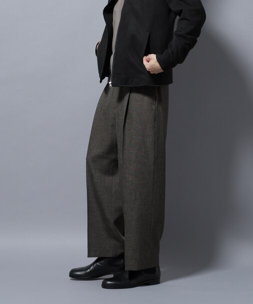 「大人のワイドパンツ」シャークスキンイージースラックス