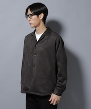 フェイクスエードシャツ 長袖