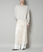 Sara mallika／TULLETAPEEMBROIDERY WRAP SKIRT