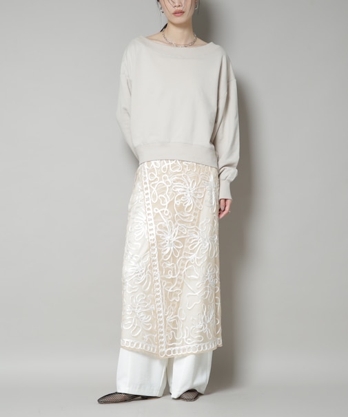 Sara mallika／TULLETAPEEMBROIDERY WRAP SKIRT