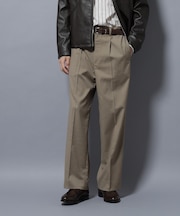 DELEGANTEエアリーサキソニー／CHK／ST ストレートFITパンツ(セットアップ可)