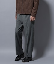 DELEGANTEエアリーサキソニー/CHK/ST ストレートFITパンツ(セットアップ可)