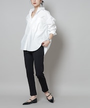 ピンタックポンチスリムパンツ