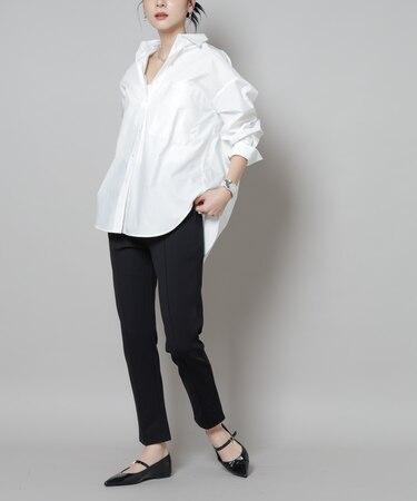 ピンタックポンチスリムパンツ