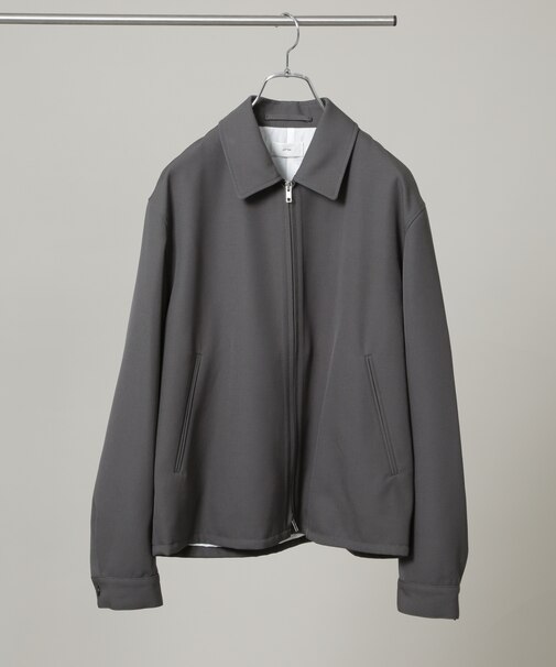 ATON／BACK SATIN HARRINGTON JACKET