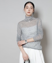 スイビウールタートルネックニットプルオーバー