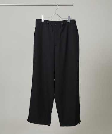 ATON／BACK SATIN UTILITY PANTS