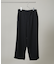 ATON／BACK SATIN UTILITY PANTS