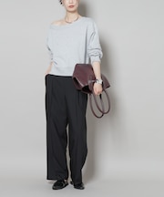 ワンタックセンタープレスストレートパンツ(セットアップ可)