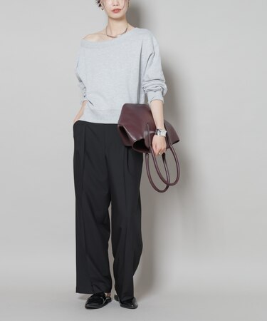 ワンタックセンタープレスストレートパンツ(セットアップ可)