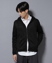 フェイクスエードZIPフーディー 長袖