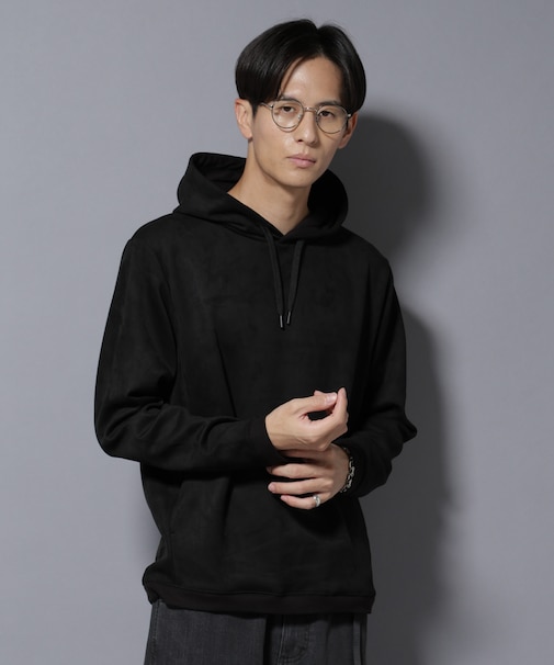 フェイクスエードフーディー 長袖