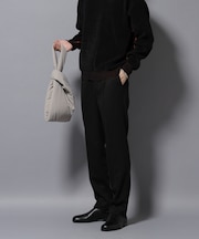 微起毛1タックテーパードパンツ