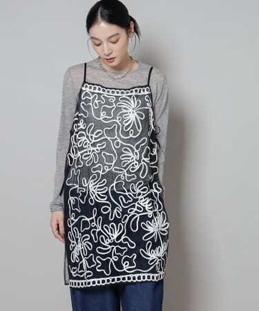 Sara mallika／TULLETAPEEMBRIODERY CAMI DRESS