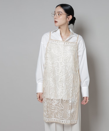 Sara mallika／TULLETAPEEMBRIODERY CAMI DRESS