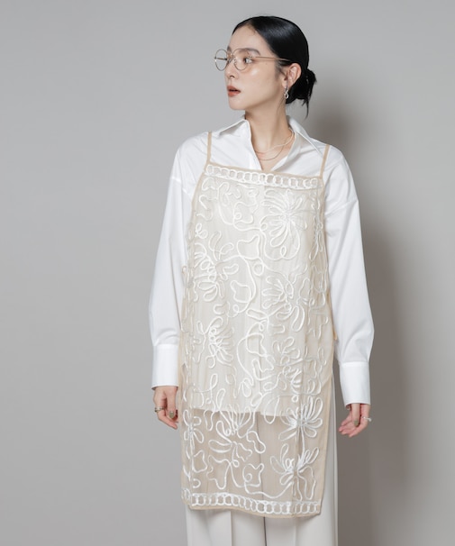 Sara mallika／TULLETAPEEMBRIODERY CAMI DRESS
