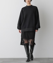 「STEVELOUR」ゴートレザーフリンジスカート