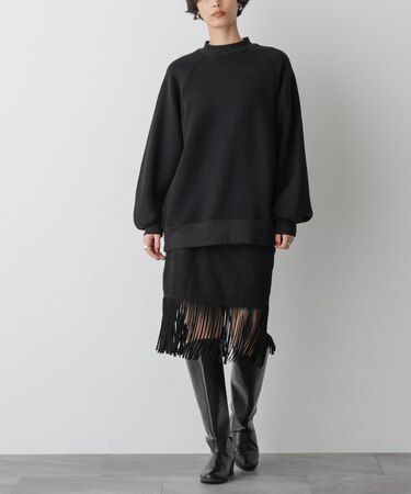 「STEVELOUR」ゴートレザーフリンジスカート