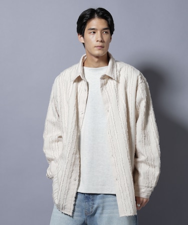 カットレースフリンジシャツ