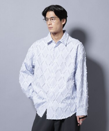 カットレースフリンジシャツ