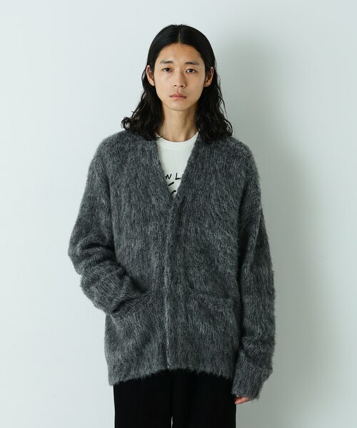HOTEL PALACEフライフロントミックスシャギーカーディガン HOTEL PALACE｣ フライフロントミックスシャギーカーディガン｜ナノ