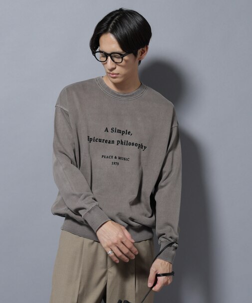 ヴィンテージライク エディトリアル デザインスウェット