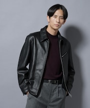 ラムナッパレザーライダースジャケット